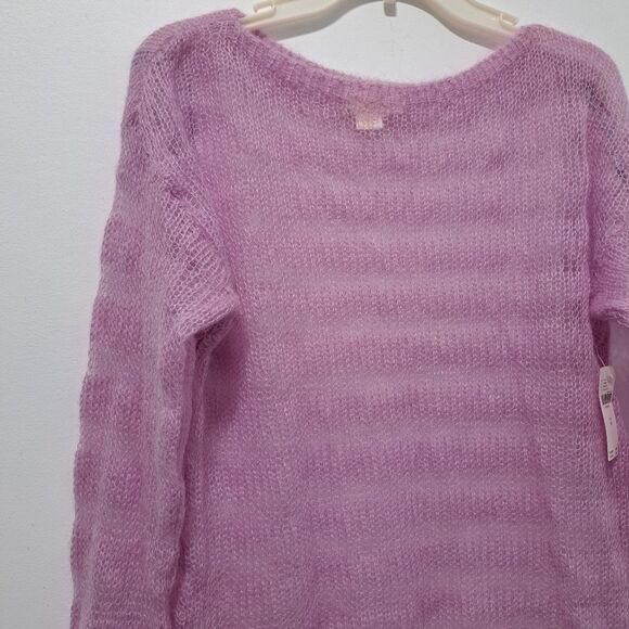 Anthropologie Maeve Wool Blend Sheer Lightweight Pullover Oversized Sweater XS - Picture 11 of 16